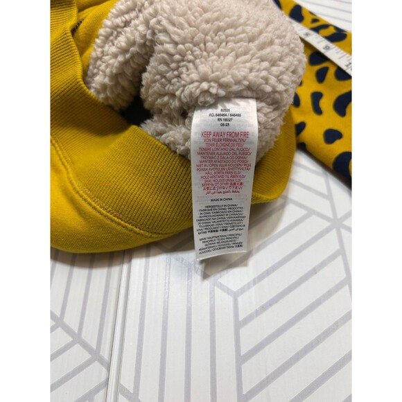 Mini Boden Kids size 7-8 Y Sherpa Lined Leopard Hoodie Cozy Warm Jacket Zip EUC - Picture 5 of 10